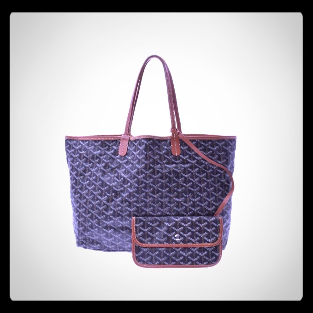 Authentic goyard St. Louis tote black/tan